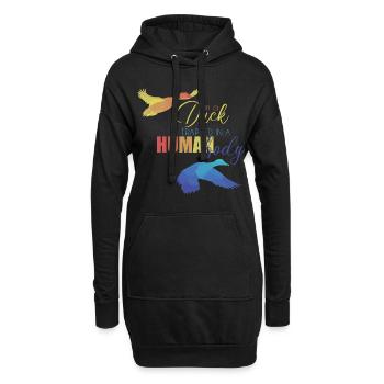 Ente - Hoodie-Kleid - Schwarz - Vorne