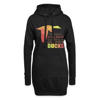 Canard - Sweat-shirt à capuche long Femme - noir - Devant