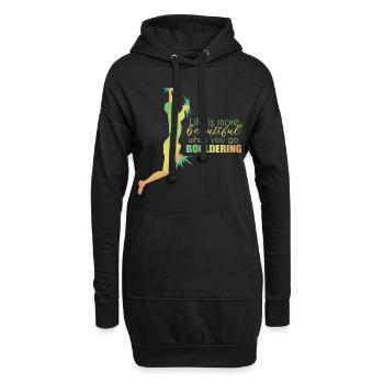 Bouldern - Sweat-shirt à capuche long Femme - noir - Devant