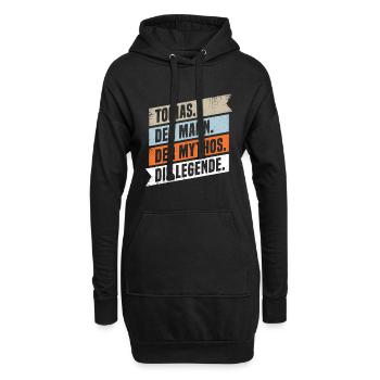 Tobias Der Mann Der Mythos Die Legende - Hoodie-Kleid - Schwarz - Vorne