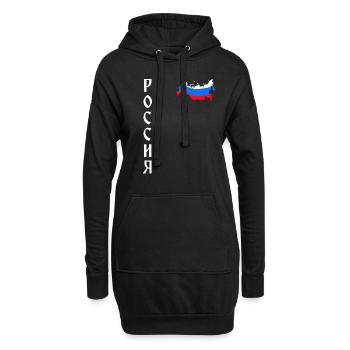 Russia - Hoodie-Kleid - Schwarz - Vorne