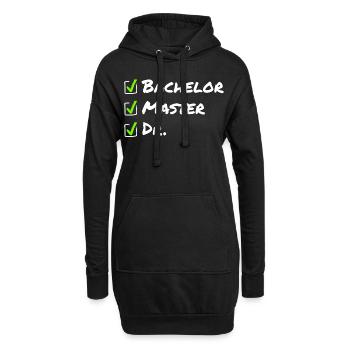 Bachelor Master Dr - Funny Graduation Doctorate - Sweat-shirt à capuche long Femme - noir - Devant