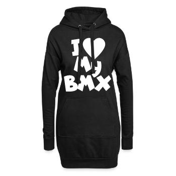 Le BMX - Sweat-shirt à capuche long Femme - noir - Devant