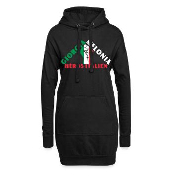 Georgia Meloni Italienische Heldin - Hoodie-Kleid - Schwarz - Vorne