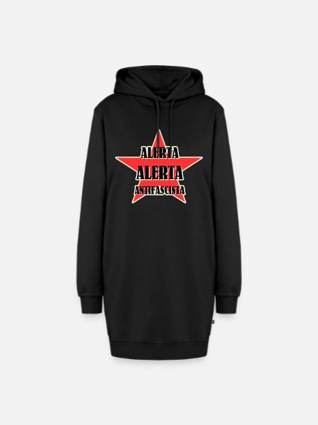 Alerta Alerta Antifascista - Hoodie-Kleid - Schwarz