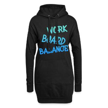 Snowboarder Snowboarding Snowboard - Hoodie-Kleid - Schwarz - Vorne