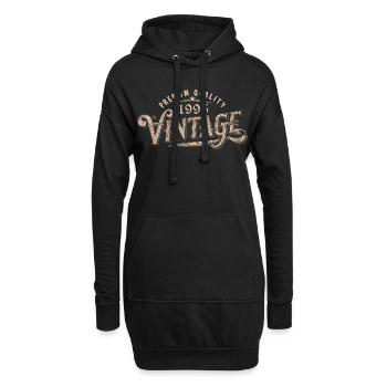 1995 Vintage 1995 Cadeau Anniversaire 1995 Rétro - Sweat-shirt à capuche long Femme - noir - Devant