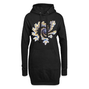 Fractale Explosion - Sweat-shirt à capuche long Femme - noir - Devant