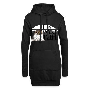 Habicht Wald - Hoodie-Kleid - Schwarz - Vorne