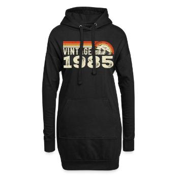 Jahrgang 1985 Geburtstagsgeschenk 1985 Retro 1985 - Hoodie-Kleid - Schwarz - Vorne