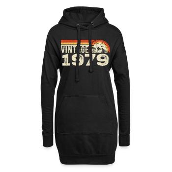 Vintage 1979 Cadeau Anniversaire 1979 Rétro 1979 - Sweat-shirt à capuche long Femme - noir - Devant