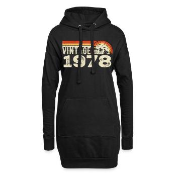 Vintage 1978 Cadeau Anniversaire 1978 Rétro 1978 - Sweat-shirt à capuche long Femme - noir - Devant
