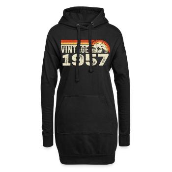 Vintage 1957 Geburtstagsgeschenk 1957 Retro 1957 - Hoodie-Kleid - Schwarz - Vorne