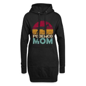 Podenco Canario Mama - Sweat-shirt à capuche long Femme - noir - Devant