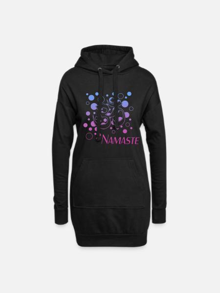 Namaste - Hoodie-Kleid - Schwarz