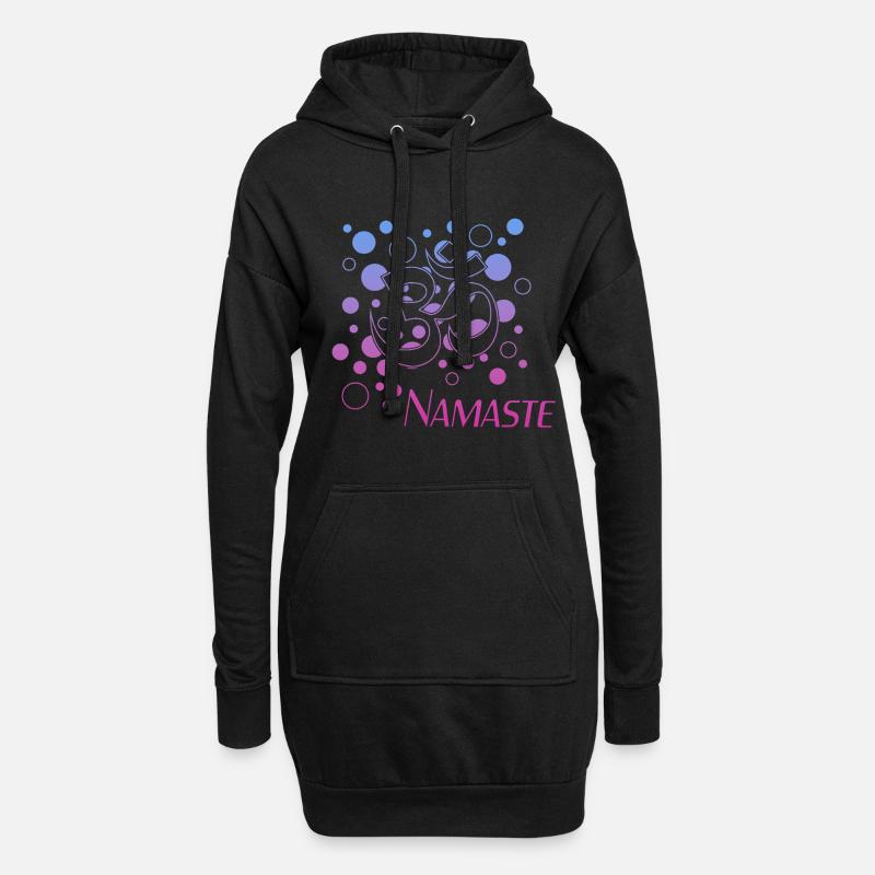 Namaste - Hoodie-Kleid - Schwarz