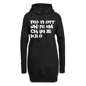 fuck Geschenk - Hoodie-Kleid - Schwarz - Vorne