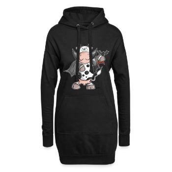 Dracula Kuh I Vampire Fun - Sweat-shirt à capuche long Femme - noir - Devant