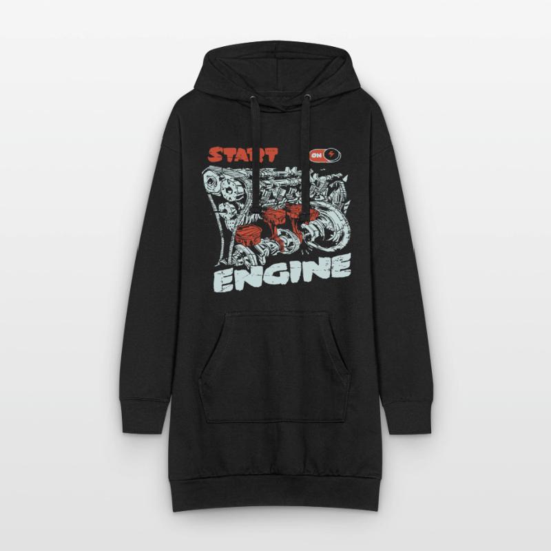 Start the engine, engine, engine Hoodie Dress