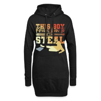 Ce garçon sait jouer - Sweat-shirt à capuche long Femme - noir - Devant
