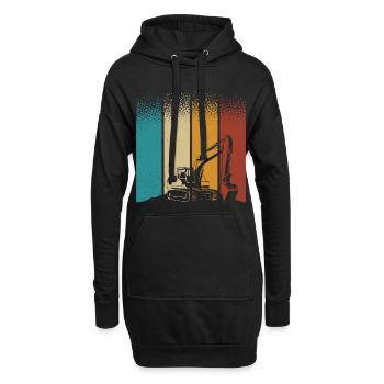 Bagger - Hoodie-Kleid - Schwarz - Vorne