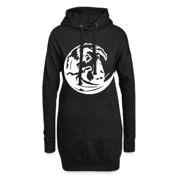 The Great White Wave - Hoodie Dress - black - Front