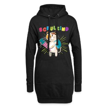 Schulstart 2023 - Design für Deinen ABC-Schützen - Hoodie-Kleid - Schwarz - Vorne