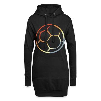 Vintage Handball Ball - Hoodie-Kleid - Schwarz - Vorne