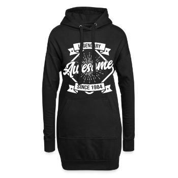 Légendaire Génial depuis 1984 - Sweat-shirt à capuche long Femme - noir - Devant