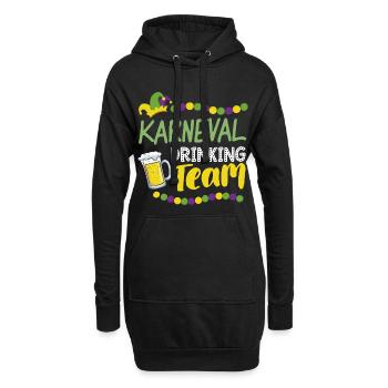 Karneval Trinking Team Kölsch Alaaf - Hoodie-Kleid - Schwarz - Vorne