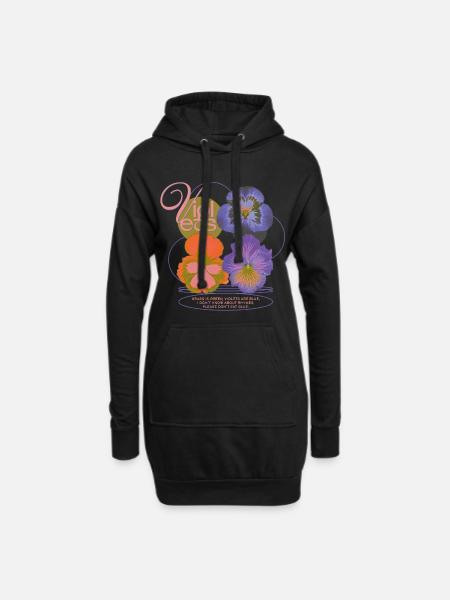Violets Poem Flower Humor - Hoodie-Kleid - Schwarz