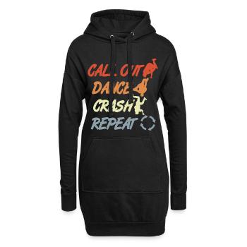 Vintage Breakdancing Zitat - Hoodie-Kleid - Schwarz - Vorne
