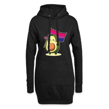 Avocat Bisexuel Drapeau Bi Bi Fierté LGBT Queer CSD - Sweat-shirt à capuche long Femme - noir - Devant