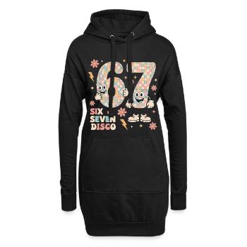 Lustige Disco Ball Retro Party Geschenk Six Seven - Hoodie-Kleid - Schwarz - Vorne
