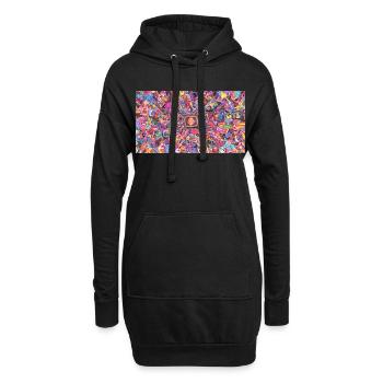 Bitcoin Bazooka - PopArt 4 - Sweat-shirt à capuche long Femme - noir - Devant