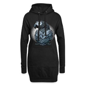 Perroquet gris d'Afrique propriétaire de perroquet gardien de perroquet - Sweat-shirt à capuche long Femme - noir - Devant
