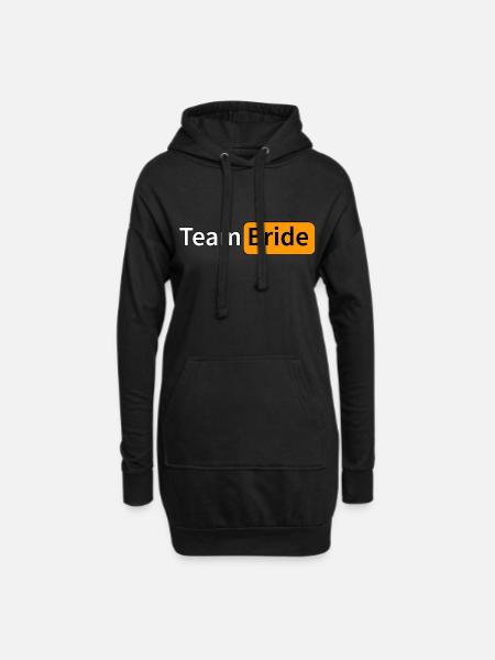 Team Bride - Hoodie-Kleid - Schwarz