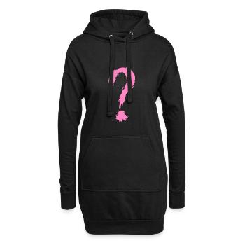 Question mark - Hoodie Dress - black - Front