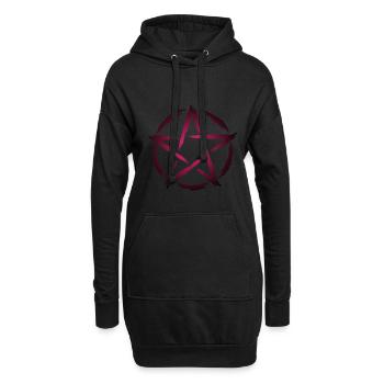 Symbole du pentagramme - Sweat-shirt à capuche long Femme - noir - Devant