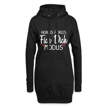 Hokus Pokus Fick dich Modus - Hoodie-Kleid - Schwarz - Vorne