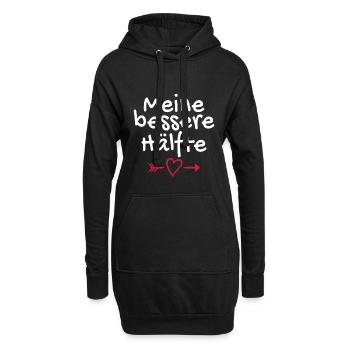 Valentinstag Partnershirt Meine bessere Hälfte - Hoodie-Kleid - Schwarz - Vorne