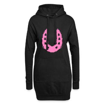 Hufeisen Symbol Pferd - Hoodie-Kleid - Schwarz - Vorne
