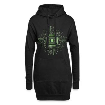 Électronique de microcontrôleur - Sweat-shirt à capuche long Femme - noir - Devant