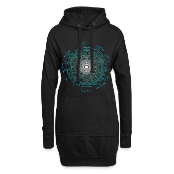 Étrangers extraterrestres - Sweat-shirt à capuche long Femme - noir - Devant