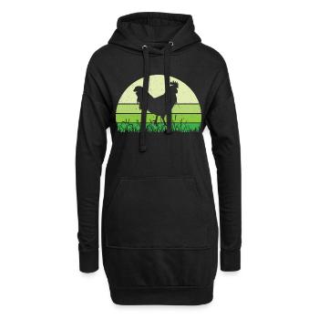 Hahn - Hoodie-Kleid - Schwarz - Vorne
