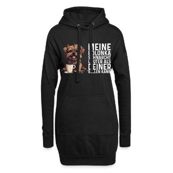 Meine Bolonka schnarcht lauter - Bolonka Zwetna - Hoodie-Kleid - Schwarz - Vorne