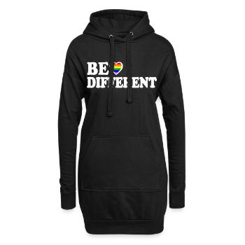 Be different - Sweat-shirt à capuche long Femme - noir - Devant