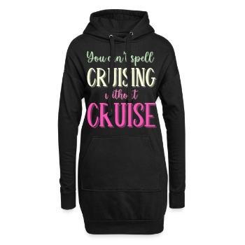 Sie können Cruising nicht ohne Kreuzfahrt buchstabieren - Hoodie-Kleid - Schwarz - Vorne