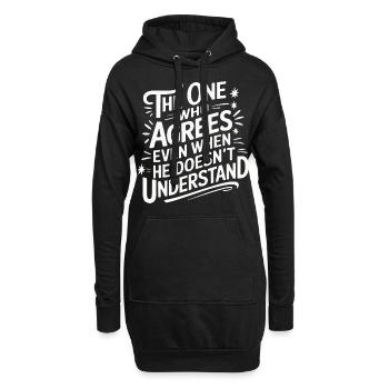 Ehemann Ehegatte Familie Hochzeit - Hoodie-Kleid - Schwarz - Vorne