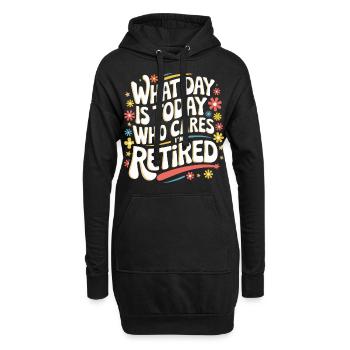 Rentner Ruhestand Rente Pensionierung - Hoodie-Kleid - Schwarz - Vorne